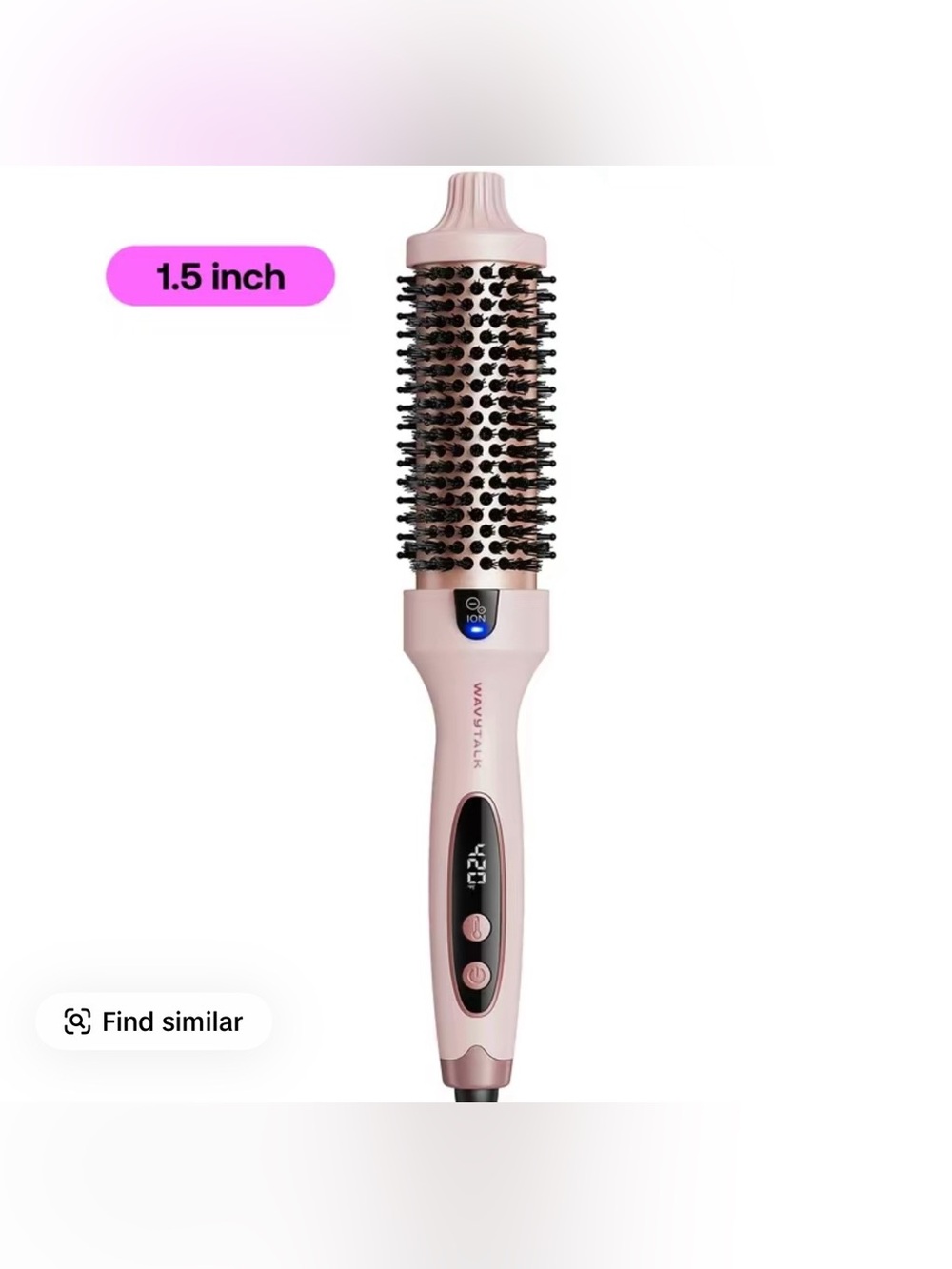 Wavytalk 1.5" Pink Hot Air Rotating Round Brush